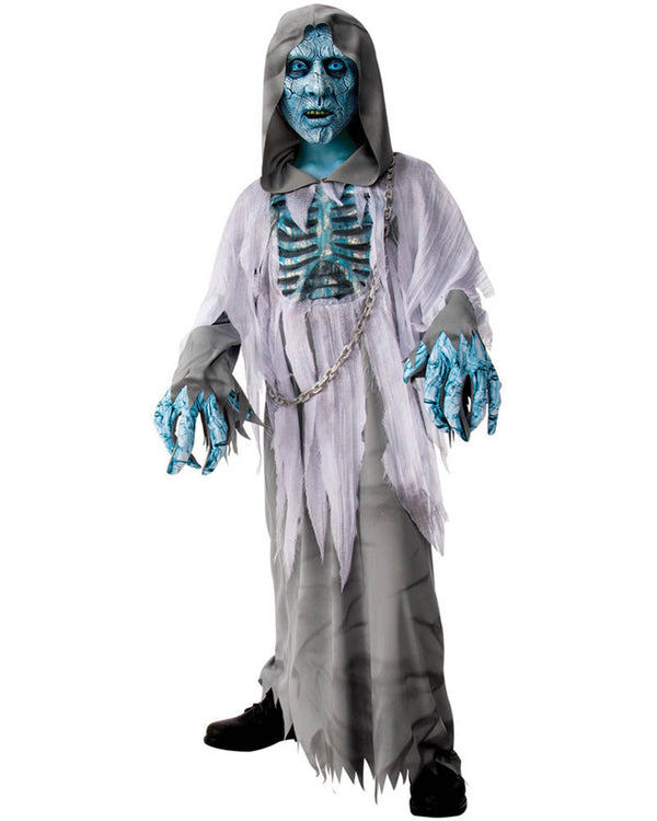 White Hooded Demon Kids Costume