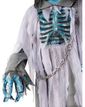 White Hooded Demon Kids Costume