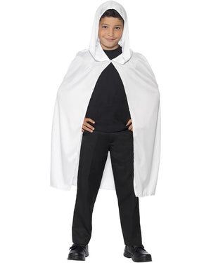 White Hooded Kids Cape