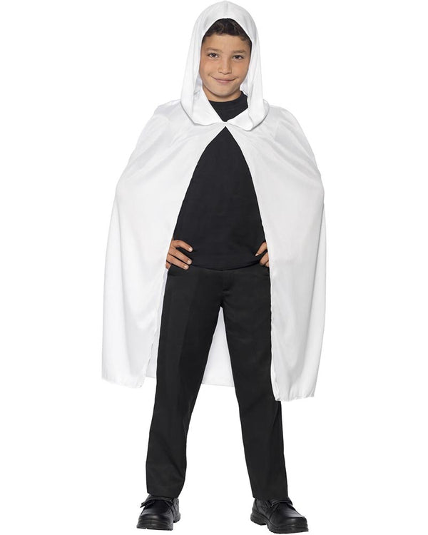 White Hooded Kids Cape