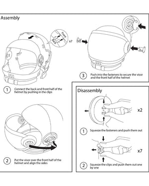 White Kids Adventurous Astronaut Helmet