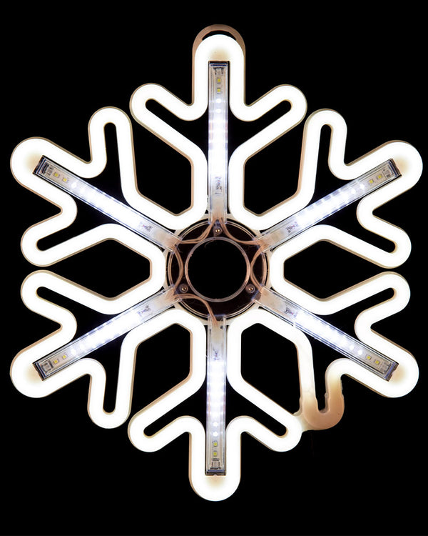 Christmas White Neon Digital Snowflake Light 40cm