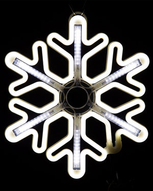 Christmas White Neon Digital Snowflake Light 40cm