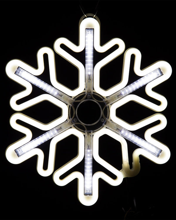 Christmas White Neon Digital Snowflake Light 40cm