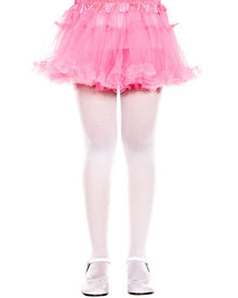 White Opaque Girls Tights
