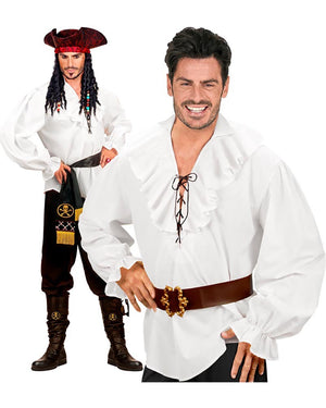 White Pirate Mens Shirt