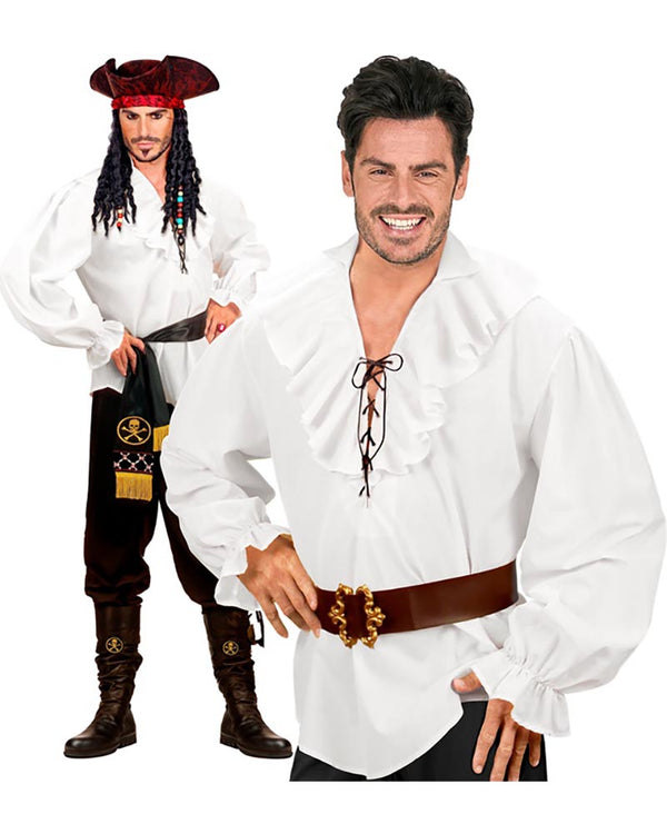 White Pirate Mens Shirt