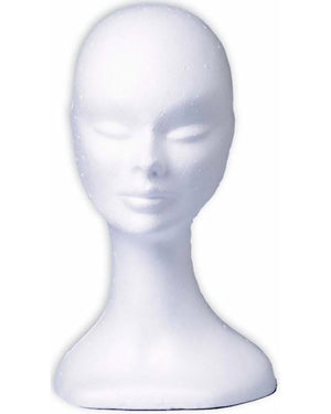 White Polystyrene Head for Wigs