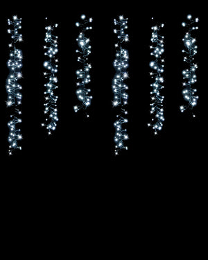 White Tree Clusters LED Solar Christmas Lights 2m Pack of 6