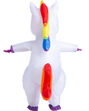 White Unicorn Inflatable Adult Costume