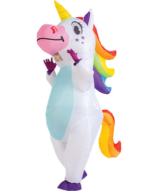 White Unicorn Inflatable Adult Costume