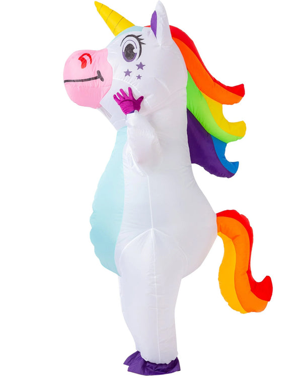 White Unicorn Inflatable Kids Costume