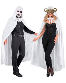White Velvet Hooded Cape 1.4m
