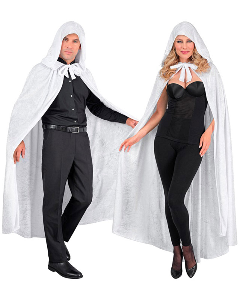 White Velvet Hooded Cape 1.4m