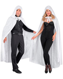 White Velvet Hooded Cape 1.4m