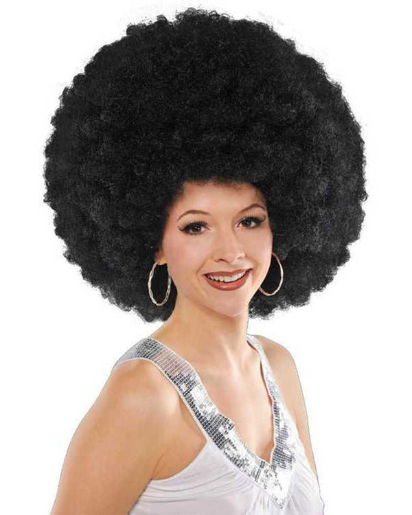 Supersized Black Curly Wig