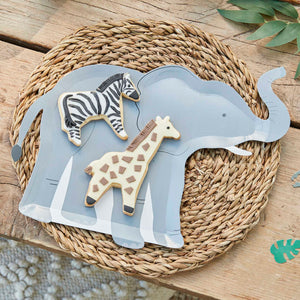 Wild Jungle Paper Plates Elephant Pack of 8