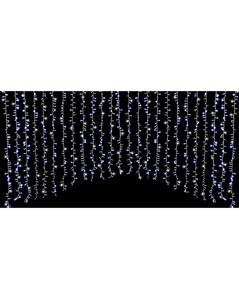 Wild White Twinkling Curtain Lights 3.5m