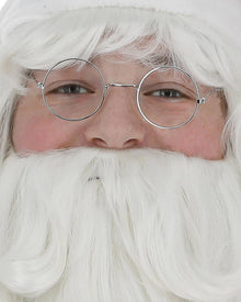 Wire Framed Silver Santa Glasses