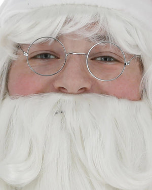 Wire Framed Silver Santa Glasses