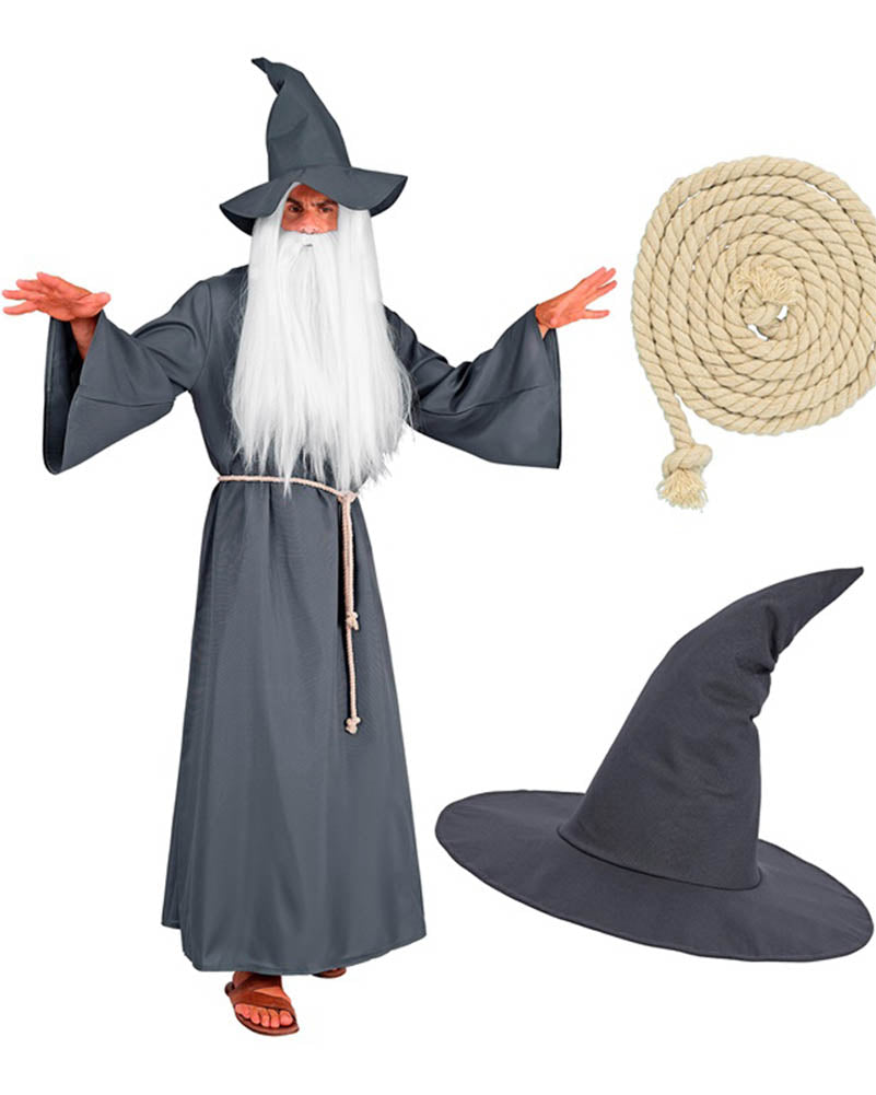 Grey Wizard Mens Costume