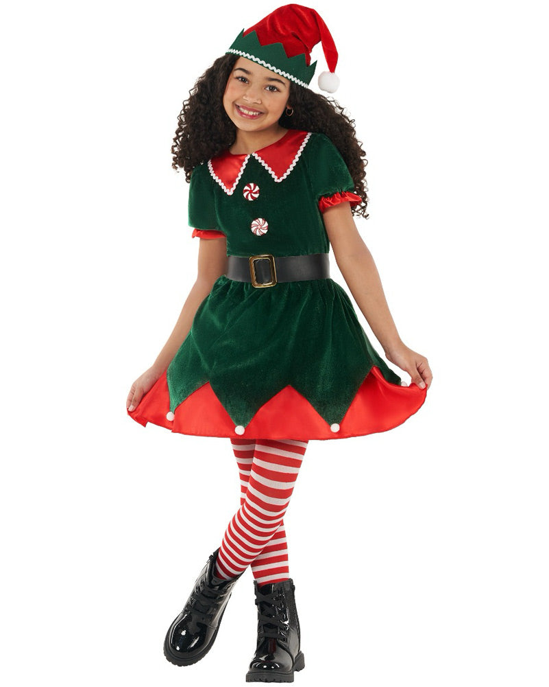 Workshop Elf Dress Green Girls Costume