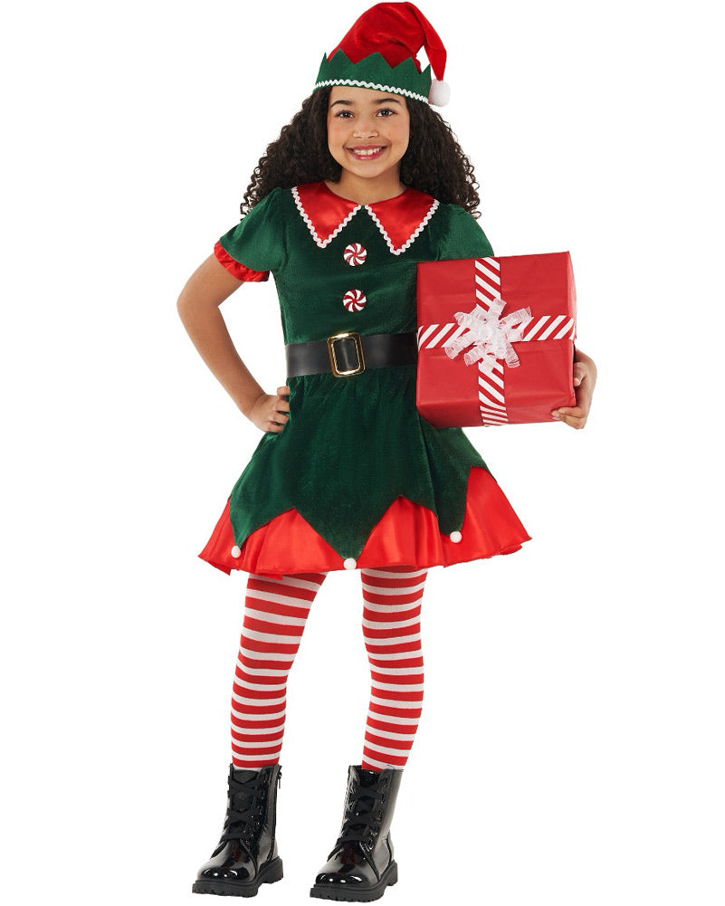 Workshop Elf Dress Green Girls Costume