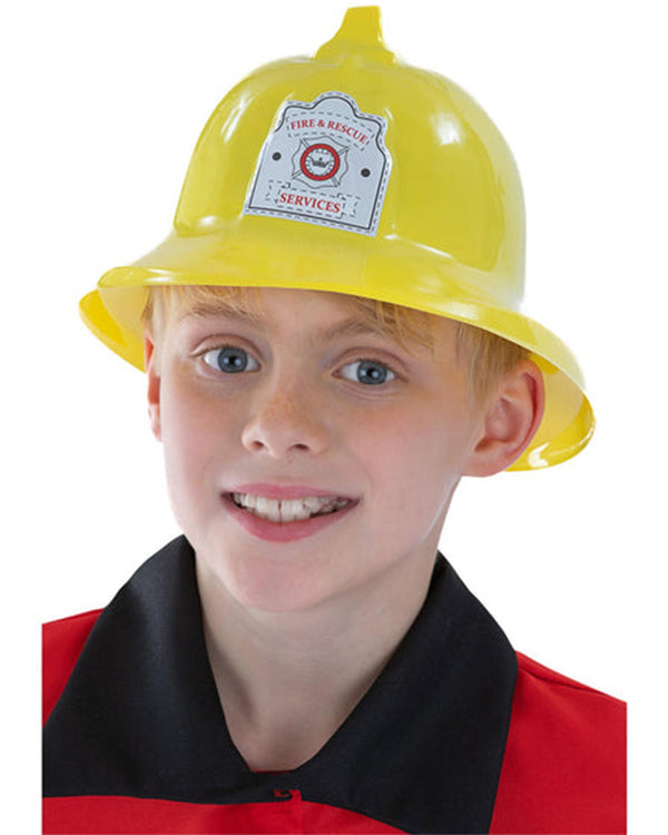 Yellow Fire Fighter Kids Hat