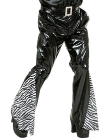 Zebra Bell Bottom Mens Pants