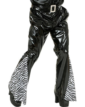 Zebra Bell Bottom Mens Pants