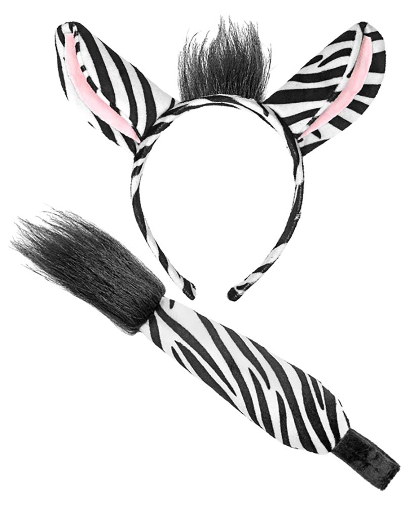 Zebra Ears and Tail Set