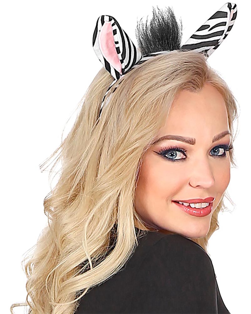 Zebra Ears and Tail Set