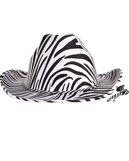 Zebra Print Cowboy Hat