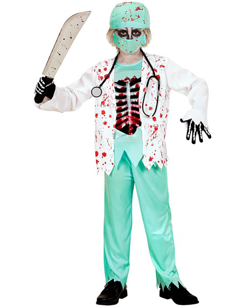 Horror Zombie Doctor Boys Costume