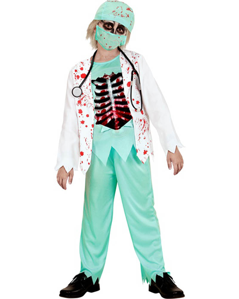 Horror Zombie Doctor Boys Costume