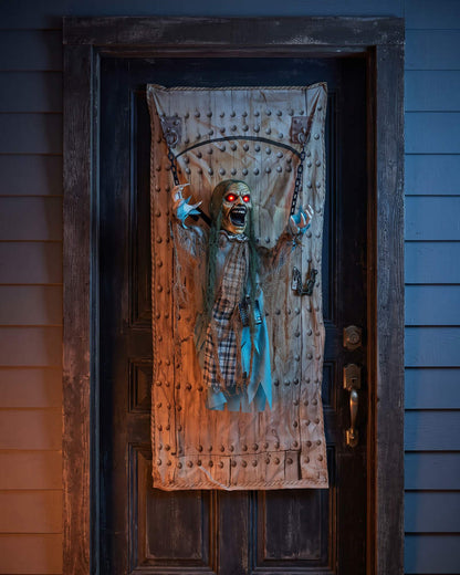 Zombie Door Hanger Halloween Animatronic 1m