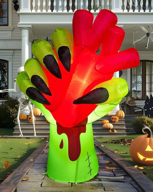 Zombie Hand with Pumping Heart Inflatable Decoration 1.5m