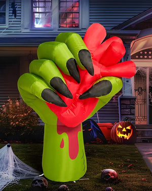Zombie Hand with Pumping Heart Inflatable Decoration 1.5m