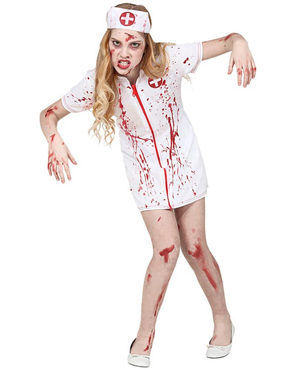 Bloody Zombie Nurse Girls Costume