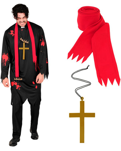 Blooded Zombie Priest Mens Costume