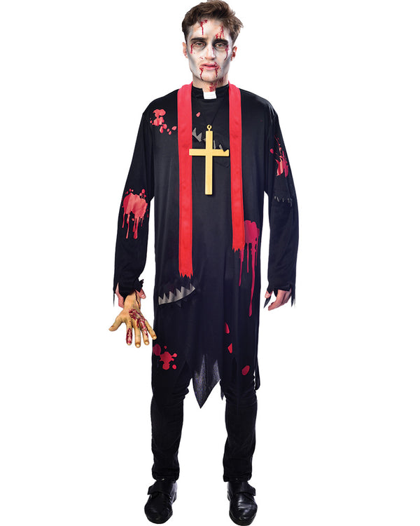 Zombie Vicar Mens Costume Large