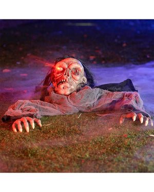 Zombie with Decayed Face Groundbreaker Animatronic