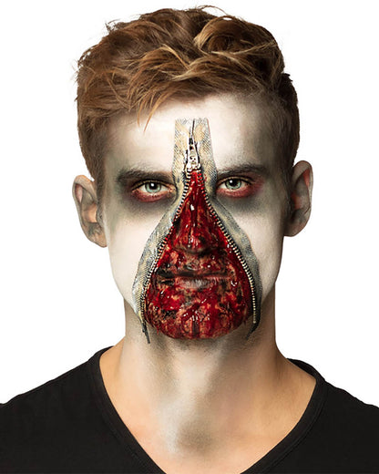 Zombie Zipper Face Paint Set For Halloween