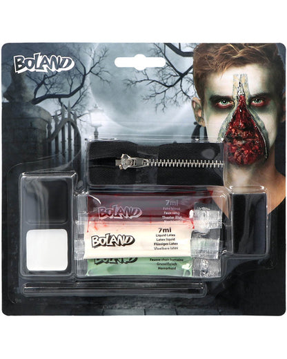 Zombie Zipper Face Paint Set For Halloween