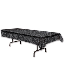 Spider Web Plastic Tablecover For Halloween