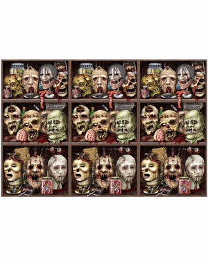 Scary Heads Backdrop 9m