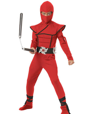 Red Stealth Ninja Boys Costume
