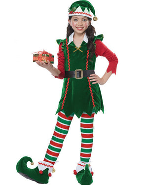 Festive Elf Girls Christmas Costume