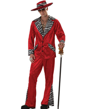 Pimpin Red Mens Costume