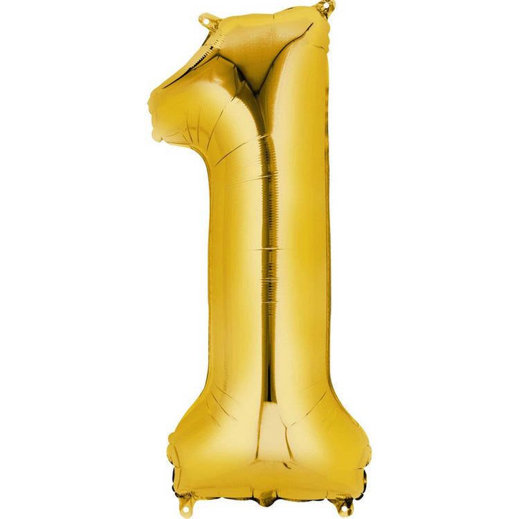 Gold 40cm Number 1 Balloon